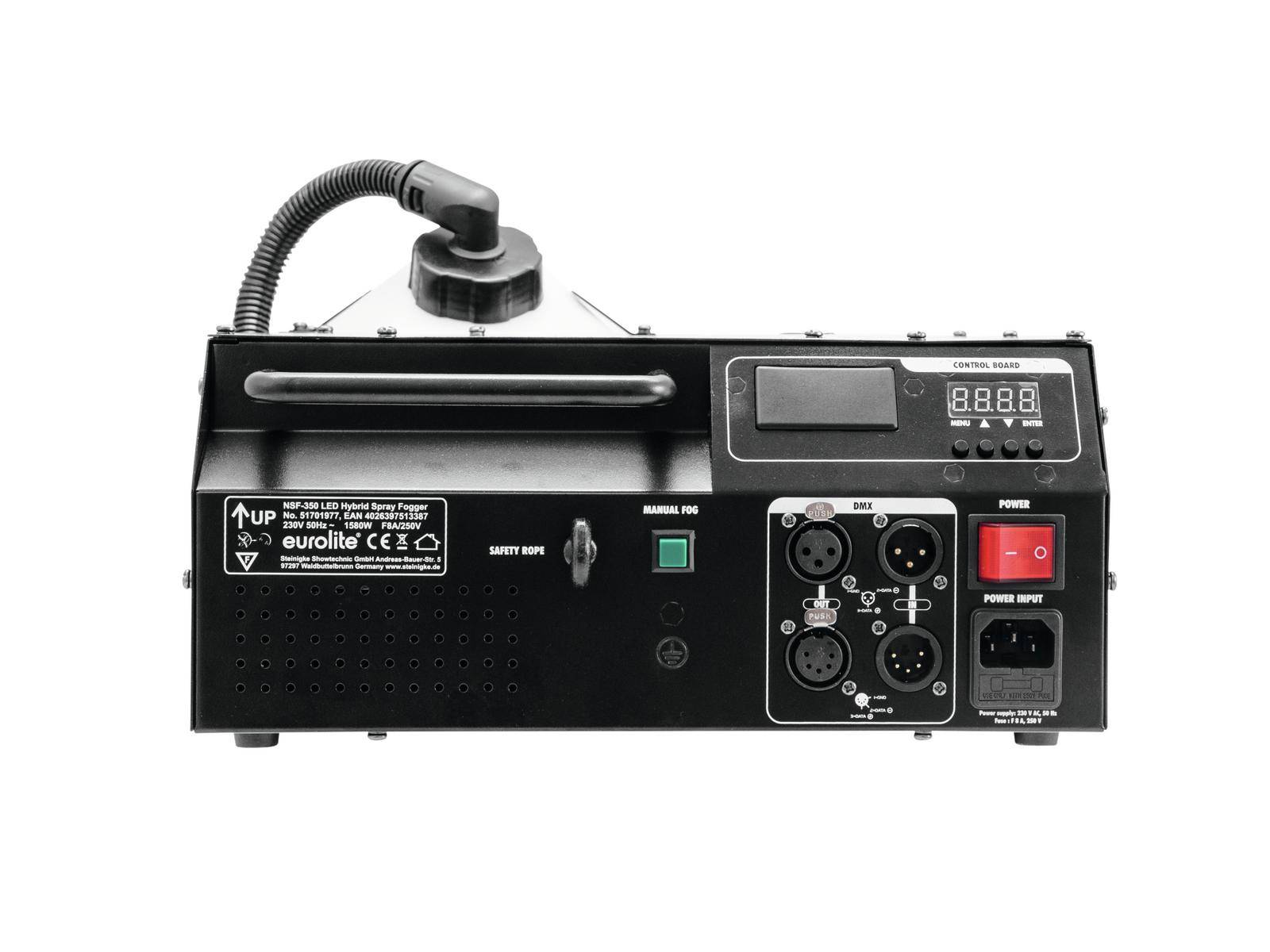 Eurolite NSF-350 LED Hybrid Spray Fogger Nebelmaschine inkl. Funkfernbedienung, mit Lichteffekt