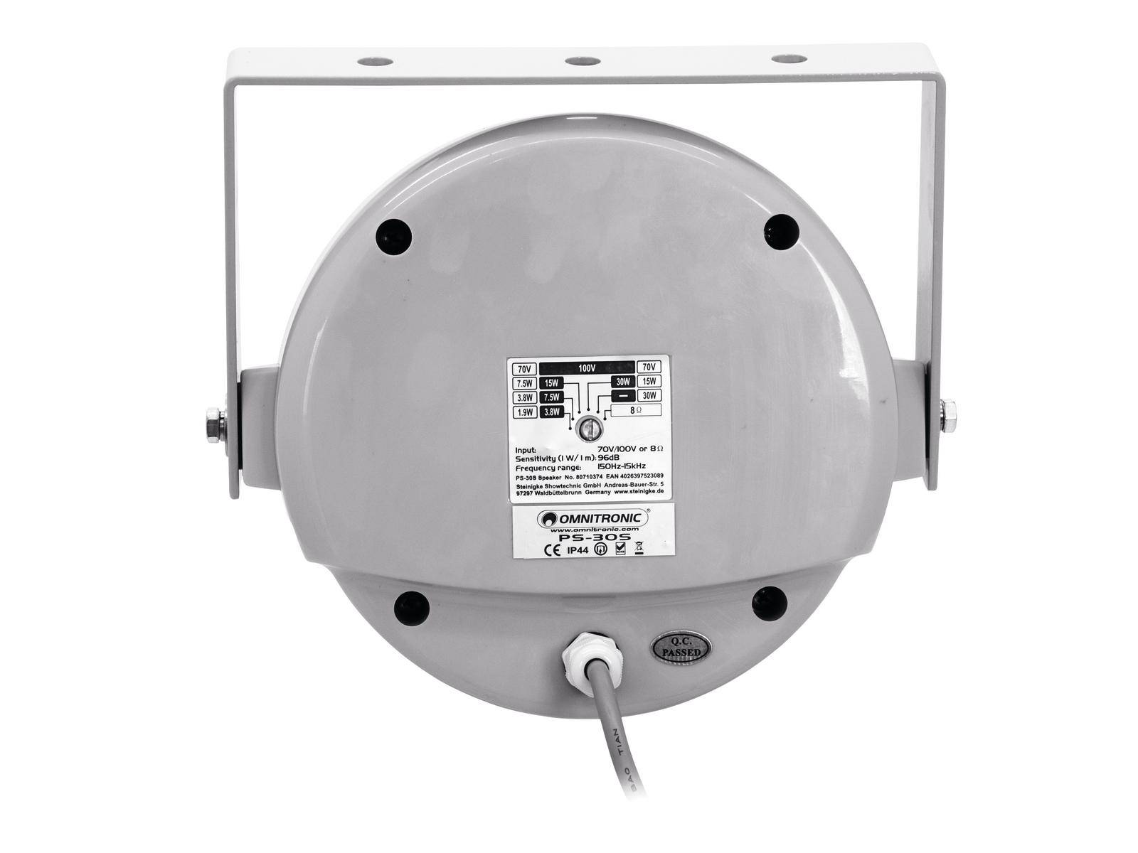 Omnitronic PS-30S Deckenlautsprecher Weiß 1 St.
