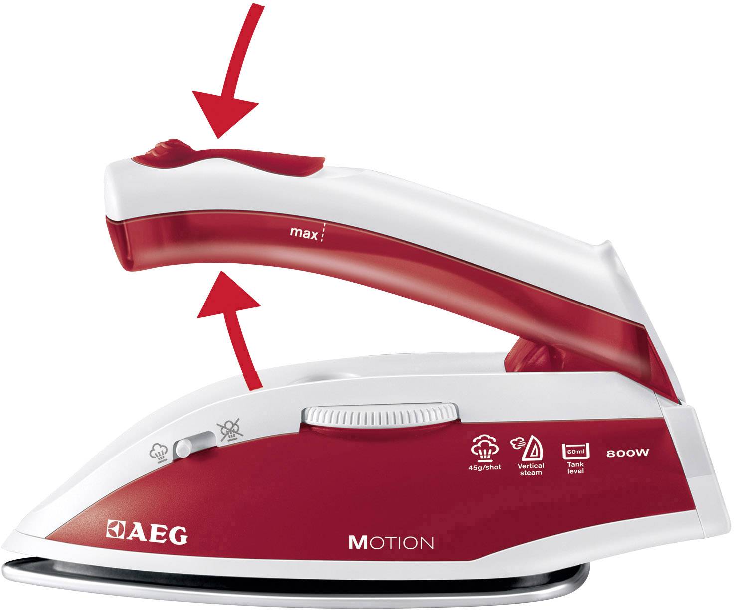 AEG DBT800 Reisebügeleisen Rot, Weiß 800W