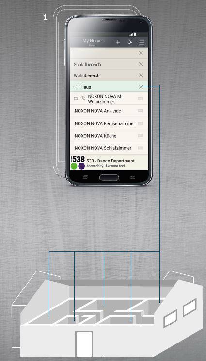 Noxon Nova S Multiroom Lautsprecher  Bluetooth®, WLAN, DLNA, Internetradio  Schwarz