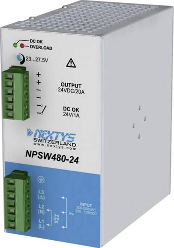 NPSW480-24 Hutschienen-Netzteil (DIN-Rail) 24 V/DC 20A 480W 1 x