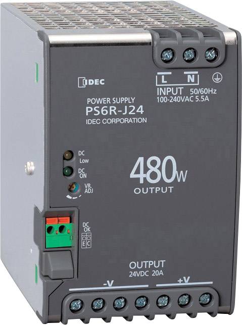 Idec PS6R-J24 Hutschienen-Netzteil (DIN-Rail) 24 V/DC 20 A 480 W Anzahl Ausgänge:1 x Inhalt 1 St.