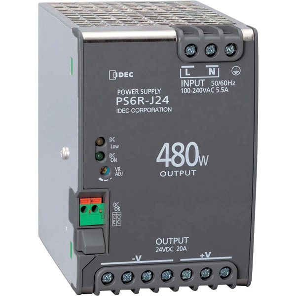 Idec PS6R-J24 Hutschienen-Netzteil (DIN-Rail) 24 V/DC 20A 480W Anzahl Ausgänge:1 x Inhalt 1St. Idec PS6R-J24 Hutschienen-Netzteil (DIN-Rail) 24 V/DC 20A 480W Anzahl Ausgänge:1 x Inhalt 1St.