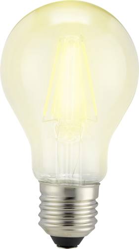 Sygonix LED EEK A++ (A++ - E) E27 Glühlampenform 6W = 60W Warmweiß (Ø x L) 60mm x 105mm Filament