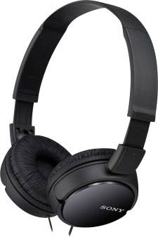 Schwarze Over-Ear-Kopfhörer von Sony mit gepolsterten Ohrmuscheln und verstellbarem Bügel.