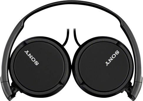 Schwarzer, klappbarer Over-Ear-Kopfhörer mit 'Sony'-Logo auf beiden Ohrmuscheln.