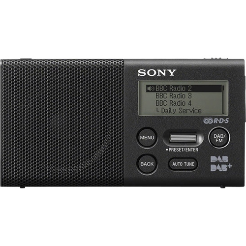 Sony XDR-P1DBP Taschenradio DAB+, UKW   Akku-Ladefunktion, wiederaufladbar Schwarz