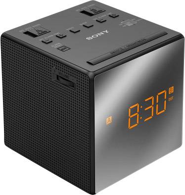 Sony ICF-C1T Radiowecker UKW, MW Schwarz