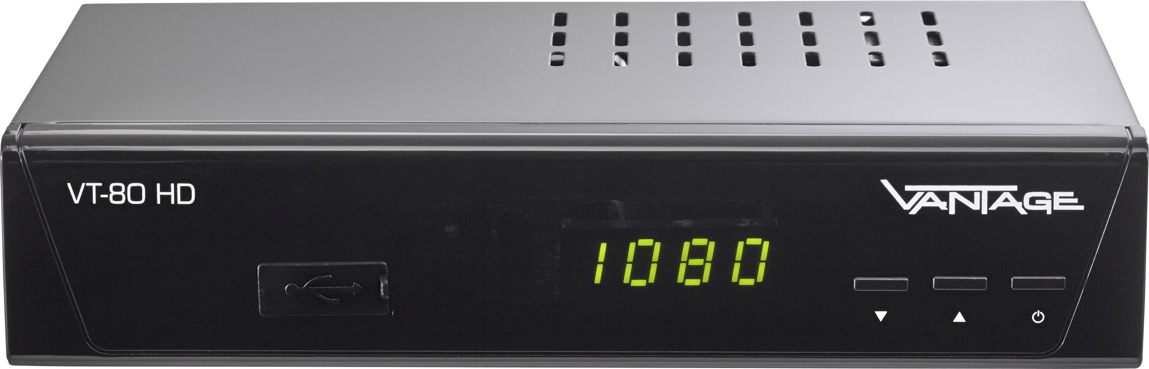 Vantage VT-80 HD-SAT-Receiver Front-USB
