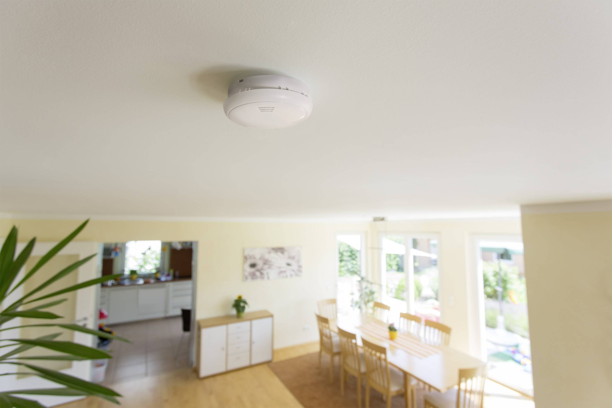 ABUS Rauchwarnmelder inkl. 10 Jahres-Batterie batteriebetrieben (Ø x H) 99mm x 33mm