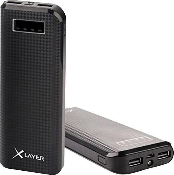 Xlayer  Powerbank 15000 mAh  Li-Ion  Schwarz