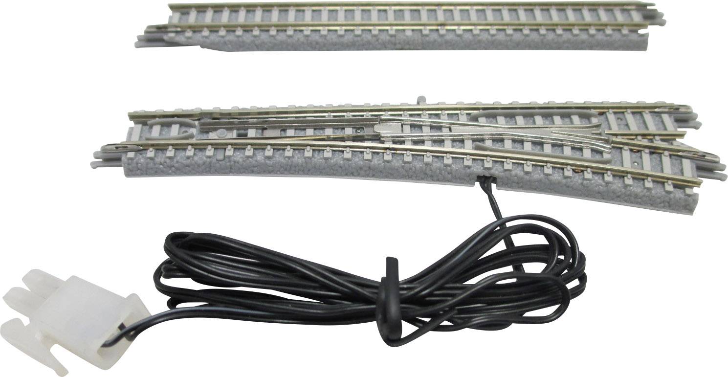 Rokuhan 7297056 Z Gleis (mit Bettung) Weiche, elektrisch, rechts 110mm 13° 490mm 1St.