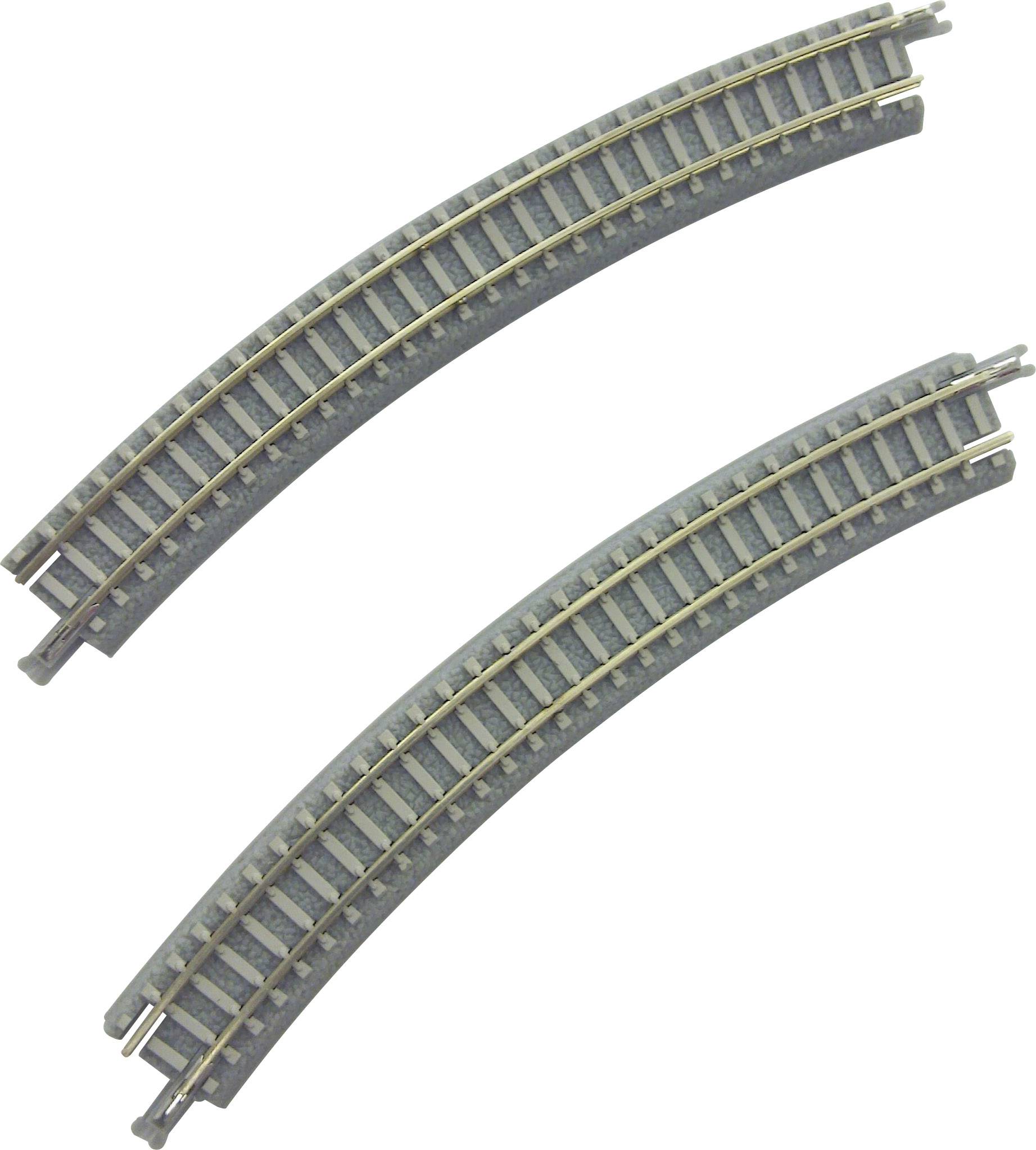 Rokuhan 7297067 Z Gleis (mit Bettung) Gebogenes Gleis, überhöht 30° 220mm 6St.