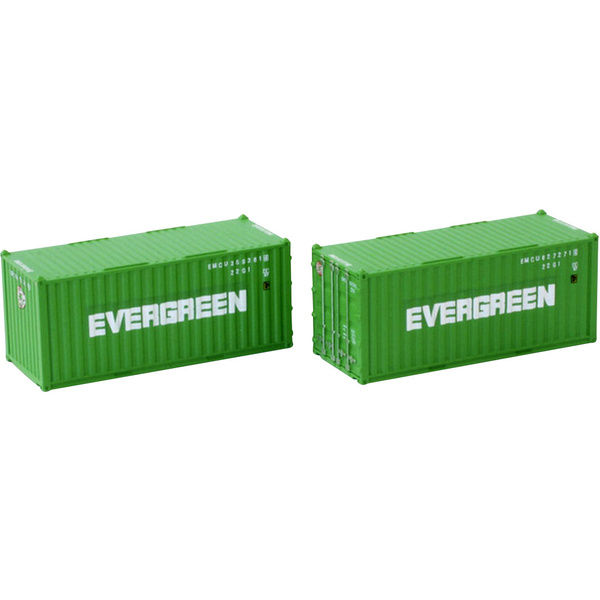 Rokuhan 7297550 Z 2er-Set 20´ Container Evergreen