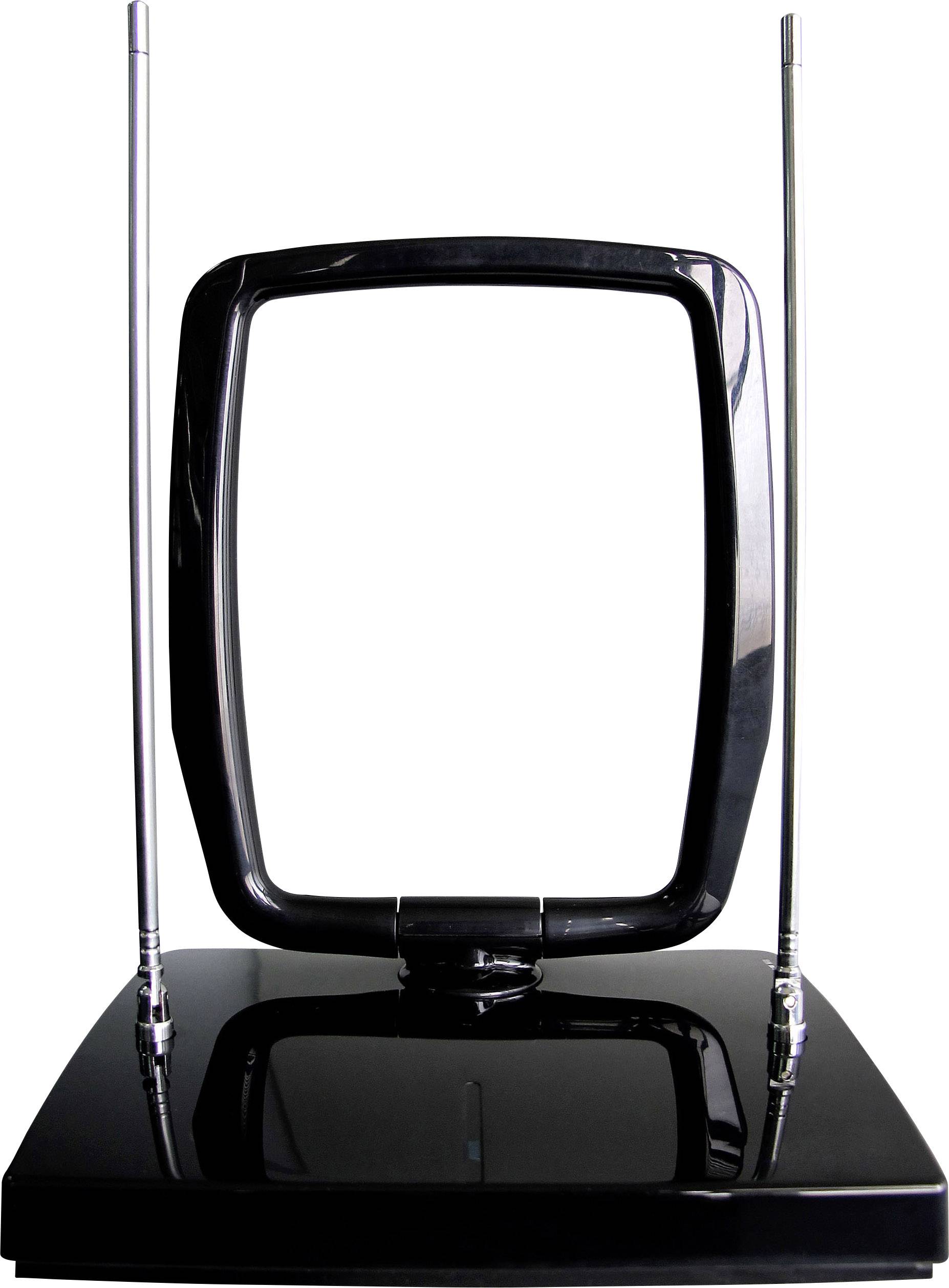 Renkforce 29310C Aktive DVB-T/T2-Teleskopantenne Innenbereich Verstärkung: 15 dB Schwarz