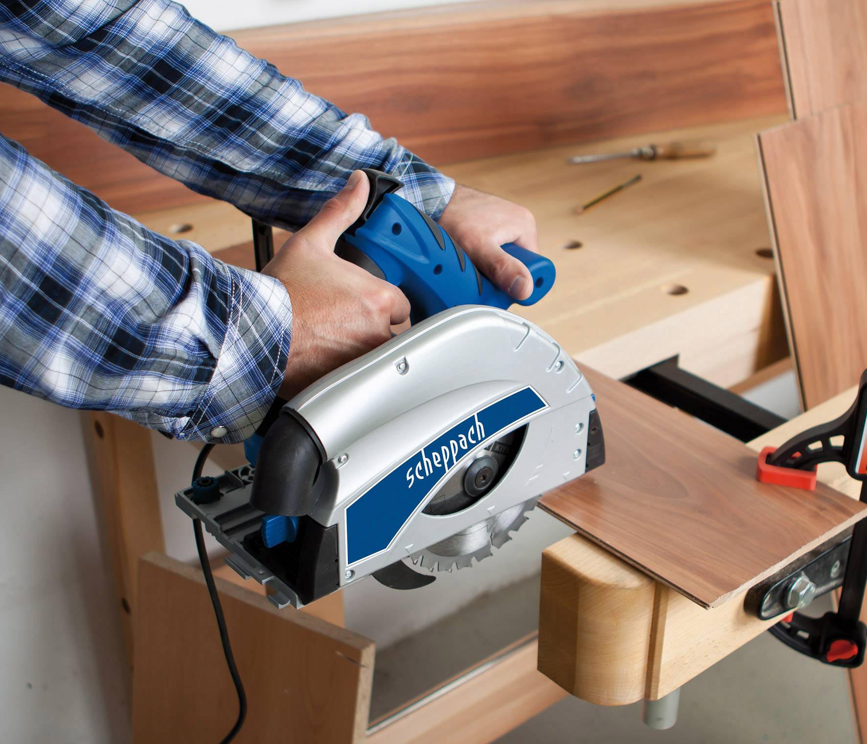 Scheppach PL55 Tauchsäge Schnitttiefe max. (90°) 55 mm 1200 W