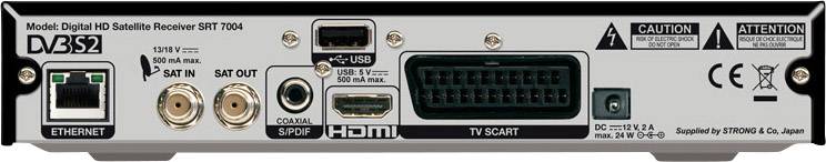 Strong SRT-7004 HD-SAT-Receiver Front-USB Anzahl Tuner: 1