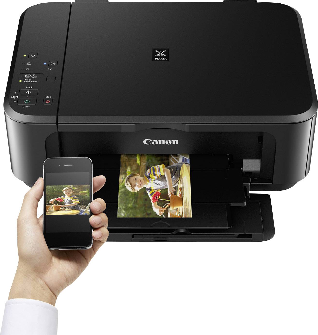 Canon PIXMA MG3650 Multifunktionsdrucker Tintenstrahl Farbe A4 Drucker, Scanner, Kopierer WLAN, Duplex