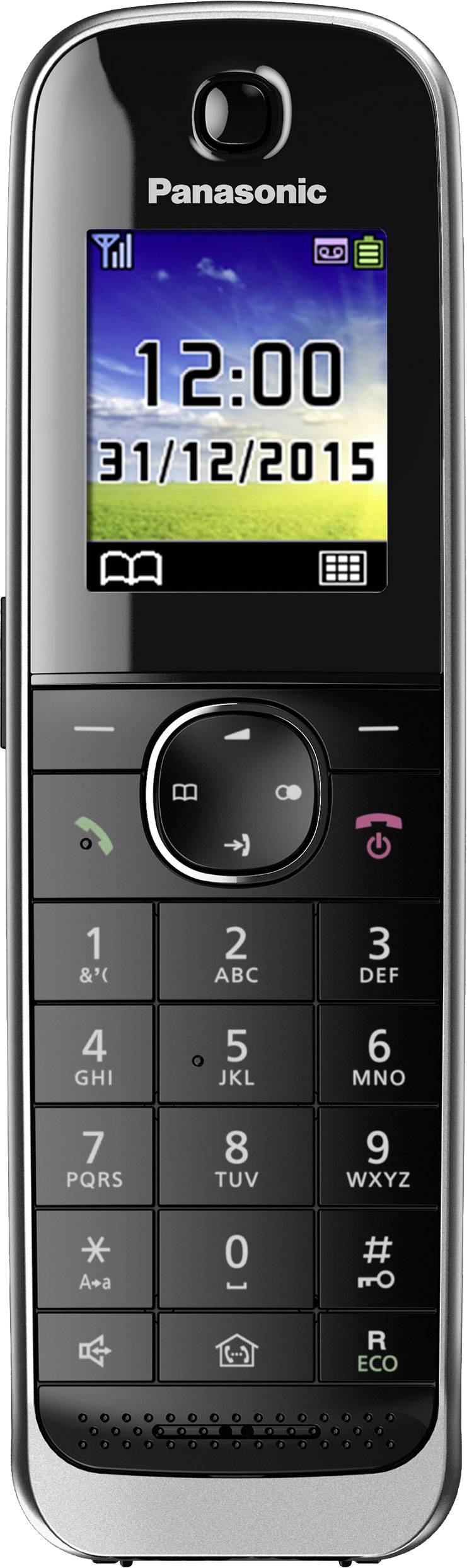 Panasonic KX-TGJ322GB Schnurloses Telefon analog Anrufbeantworter, Freisprechen, Headsetanschluss Schwarz