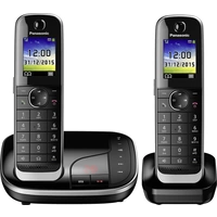 Panasonic KX-TGJ322GB Schnurloses Telefon analog Anrufbeantworter, Freisprechen, Headsetanschluss Schwarz Panasonic KX-TGJ322GB Schnurloses Telefon analog Anrufbeantworter, Freisprechen, Headsetanschluss Schwarz