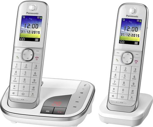Panasonic KX-TGJ322GW  Schnurloses Telefon analog  Anrufbeantworter, Freisprechen, Headsetanschluss