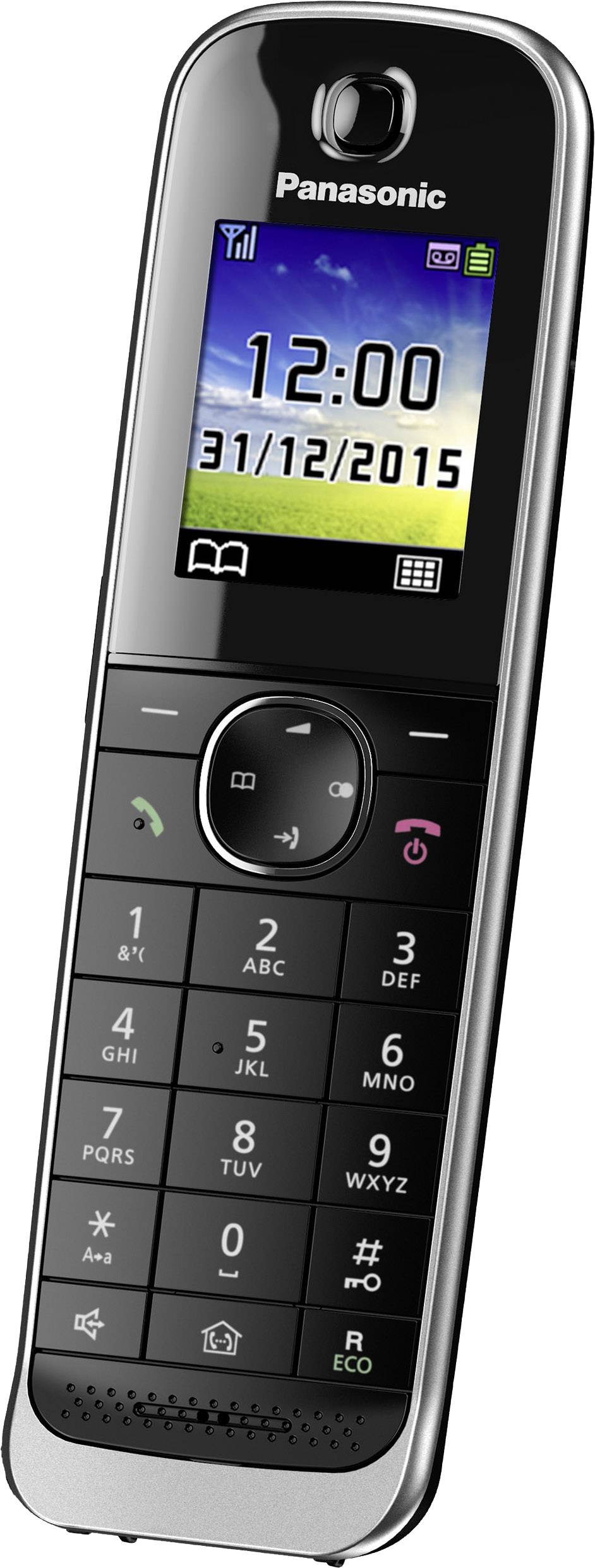 Panasonic KX-TGJ323GB Schnurloses Telefon analog Anrufbeantworter, Freisprechen, Headsetanschluss Schwarz