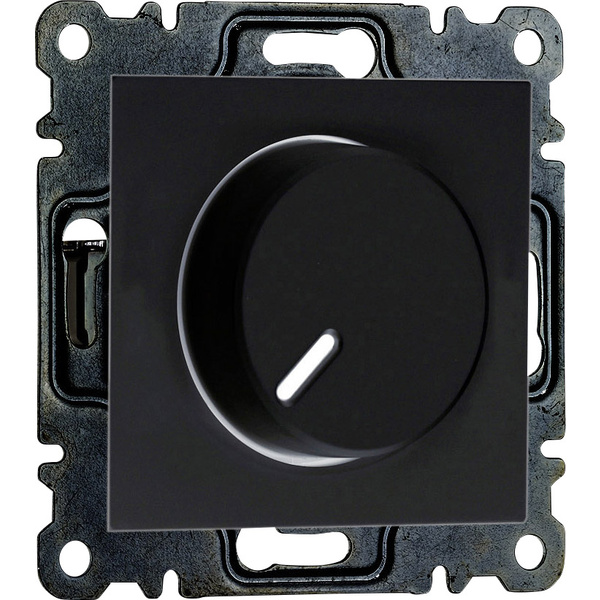 Lumia Dimmer, für NV-Lampen mit elektronischen Trafos (Phasenausschnitt), VDE Zertifiziert, Unterputz, in schwarz