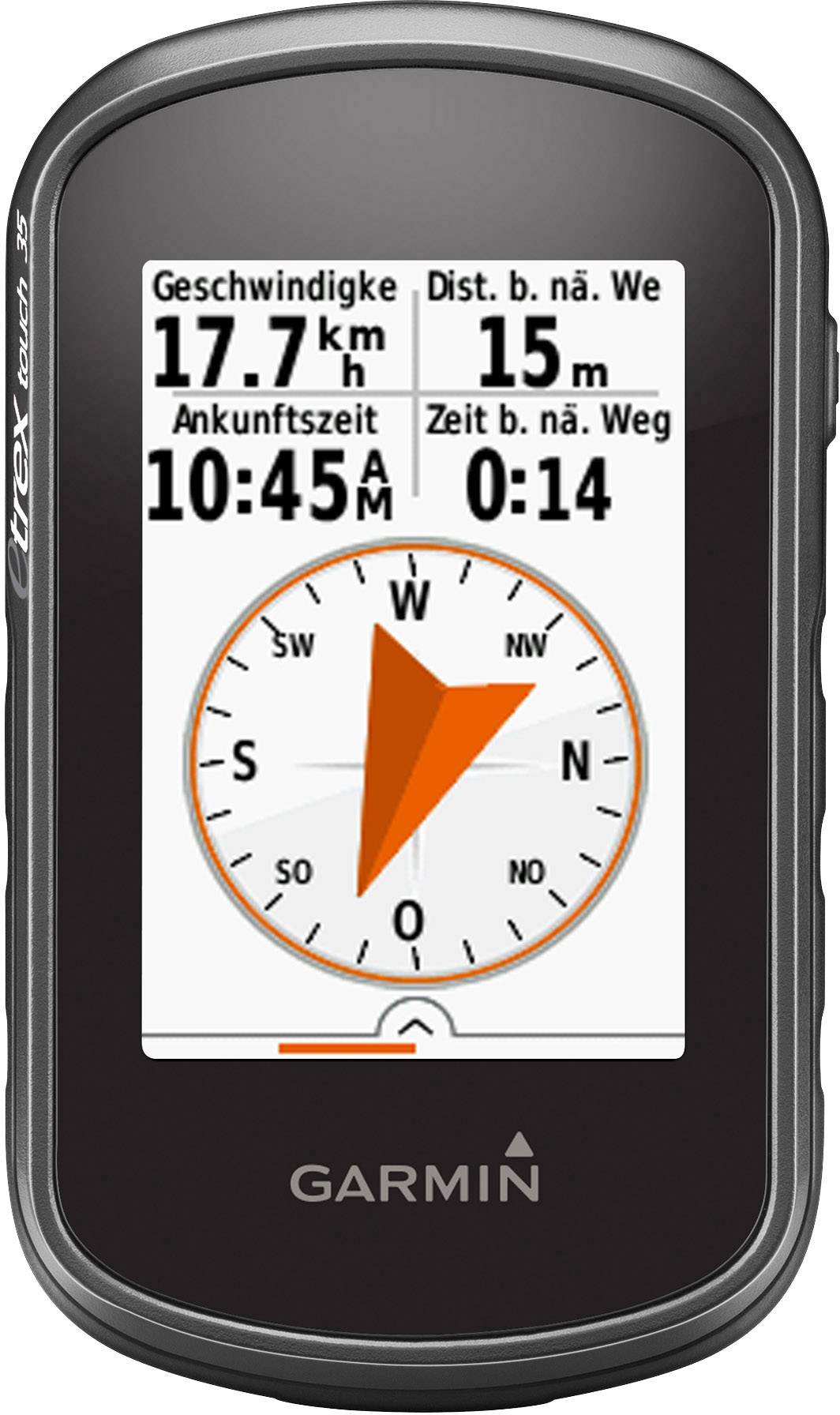 Garmin eTrex® Touch 35 Outdoor Navi Fahrrad, Geocaching, Wandern Europa Bluetooth®, GLONASS, GPS, inkl. topographische Karten, spritzwassergeschütz