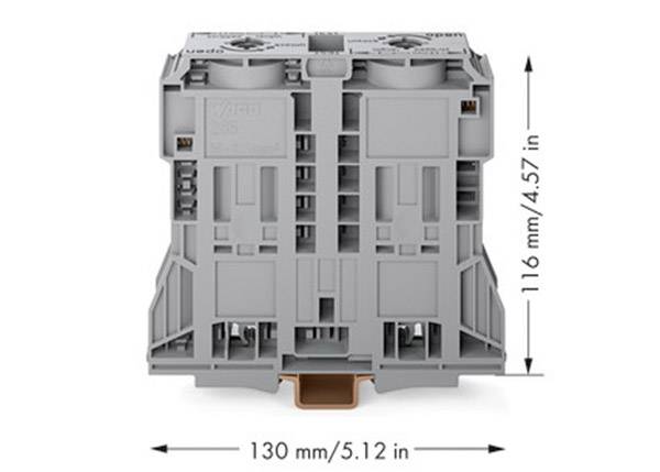 WAGO 285-1184 Durchgangsklemme Zugfeder Belegung: N Blau 100St.