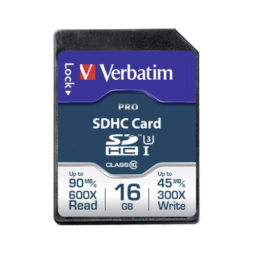 Verbatim PRO SDHC-Karte 16GB Class 10, UHS-I, UHS-Class 3