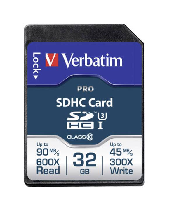 Verbatim PRO SDHC-Karte 32 GB Class 10 UHS-I, Class 10