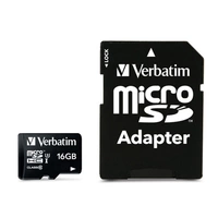 Verbatim PRO microSDHC-Karte 16GB Class 10, UHS-I, UHS-Class 3 inkl. SD-Adapter Verbatim PRO microSDHC-Karte 16GB Class 10, UHS-I, UHS-Class 3 inkl. SD-Adapter