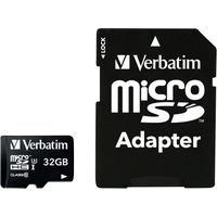 Verbatim PRO microSDHC-Karte 32GB Class 10, UHS-I, UHS-Class 3 inkl. SD-Adapter Verbatim PRO microSDHC-Karte 32GB Class 10, UHS-I, UHS-Class 3 inkl. SD-Adapter