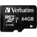 Verbatim PRO microSDXC-Karte 64 GB Class 10, UHS-I, UHS-Class 3 inkl. SD-Adapter Verbatim PRO microSDXC-Karte 64 GB Class 10, UHS-I, UHS-Class 3 inkl. SD-Adapter