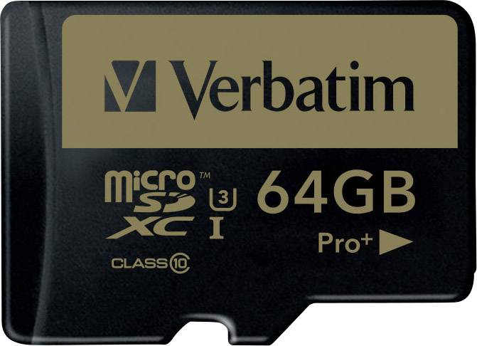 Verbatim PRO+ microSDXC-Karte 64 GB Class 10, UHS-I