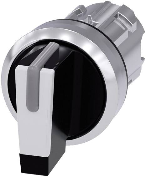 Ein silberner und schwarzer Drehknopf mit markanter Form, vermutlich für die Steuerung oder Einstellung eines Geräts.