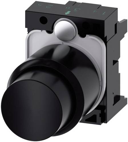 Siemens 3SU12000FB100AA0 3SU1200-0FB10-0AA0 Drucktaster mit verlängertem Hub, Frontring Kunststoff