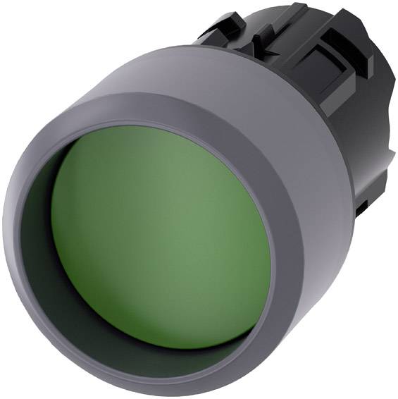 Siemens 3SU1030-0CB40-0AA0 Drucktaster Bund vorstehend, Frontring Metall Grün 1 St.