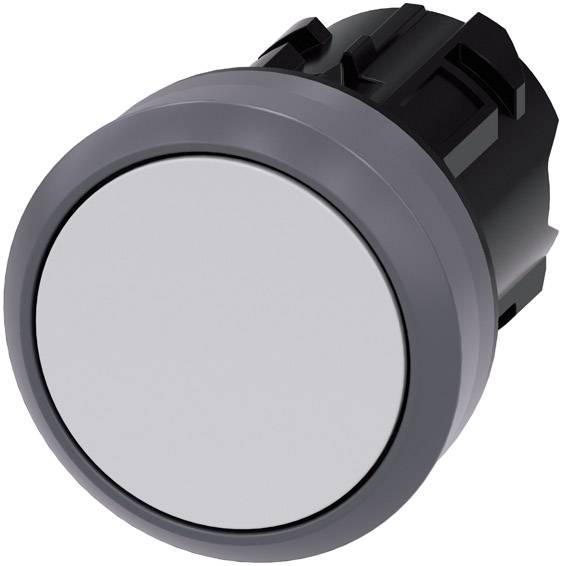Siemens 3SU10300AB600AA0 3SU1030-0AB60-0AA0 Drucktaster Betätiger flach, Frontring Metall Weiß 1 St.