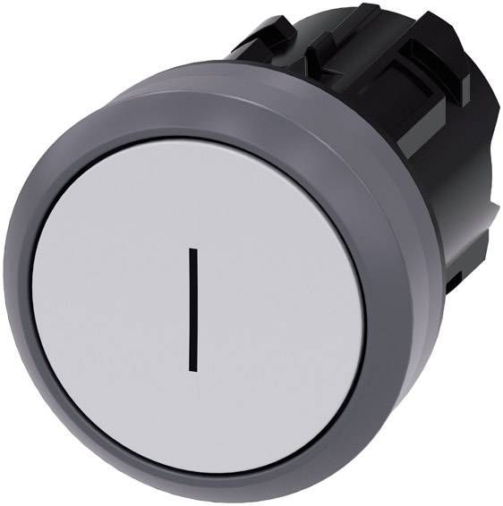 Siemens 3SU10300AB600AC0 3SU1030-0AB60-0AC0 Drucktaster Betätiger flach, Frontring Metall Weiß 1 St.