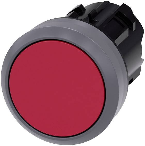 Siemens 3SU10300AB200AA0 3SU1030-0AB20-0AA0 Drucktaster Betätiger flach, Frontring Metall Rot 1 St.