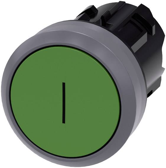 Siemens 3SU10300AB400AC0 3SU1030-0AB40-0AC0 Drucktaster Betätiger flach, Frontring Metall Grün 1 St.