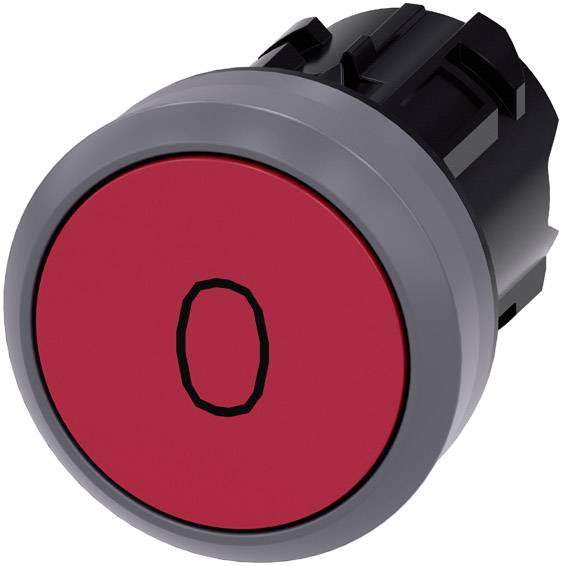 Siemens 3SU10300AB200AD0 3SU1030-0AB20-0AD0 Drucktaster Betätiger flach, Frontring Metall Rot 1 St.