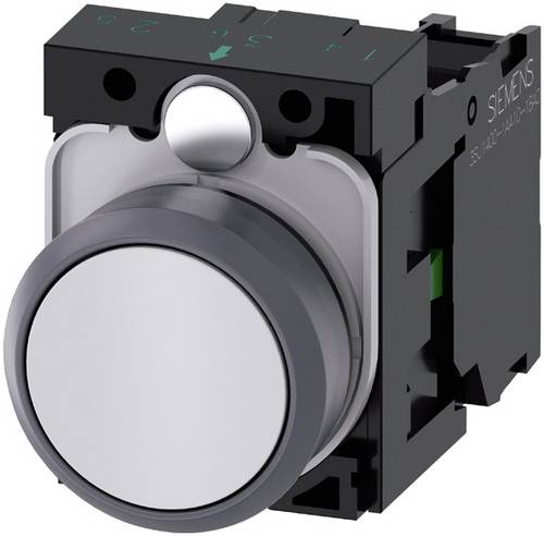 Siemens SIRIUS ACT 3SU1130-0AB60-1BA0 Drucktaster Frontring Kunststoff, Betätiger flach Weiß 1St.