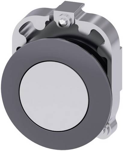 Siemens 3SU10600JB600AA0 3SU1060-0JB60-0AA0 Drucktaster Frontring Metall, Betätiger flach Weiß 1 St