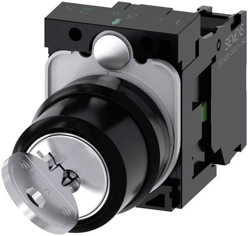 SIRIUS ACT 3SU1100-4BF11-1BA0 Schlüsselschalter Frontring Kunststoff Schwarz, Grau 1 x 90°