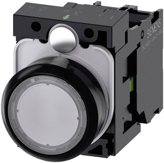 Schaltgerät mit Drehknopf, kompakt und in Schwarz gehalten, von Siemens. Eignet sich für industrielle Steuerungsanwendungen.