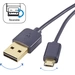 Renkforce USB-Kabel USB 2.0 USB-A Stecker, USB-Micro-B Stecker 1.00m Schwarz beidseitig verwendbarer Stecker, vergoldete Renkforce USB-Kabel USB 2.0 USB-A Stecker, USB-Micro-B Stecker 1.00m Schwarz beidseitig verwendbarer Stecker, vergoldete