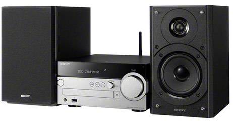 Sony CMT-SX7B Stereoanlage Air-Play, AUX, Bluetooth®, CD, DLNA, DAB+, USB, UKW, Spotify, Multiroom-fähig 100 W Schwarz