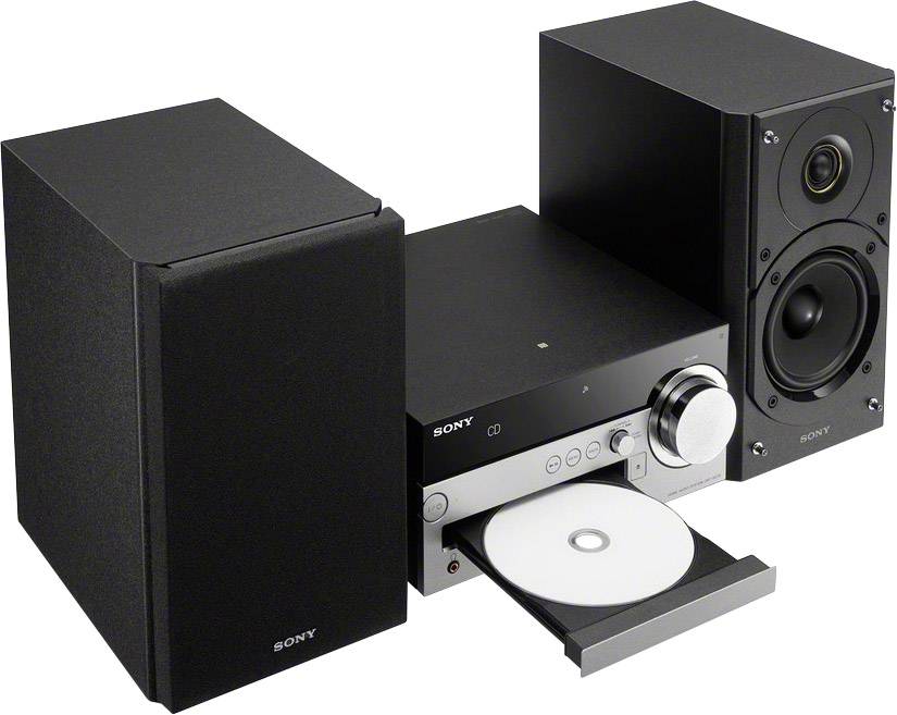 Sony CMT-SX7B Stereoanlage Air-Play, AUX, Bluetooth®, CD, DLNA, DAB+, USB, UKW, Spotify, Multiroom-fähig 100 W Schwarz